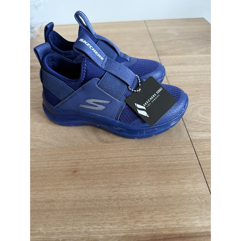 Skechers Fast Ice Slip On Sneakers Boys Little Kid 12.5 Navy 403878L NWT